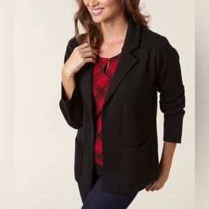 Cleo Petites Black Short Blazer Sweater Coat size small